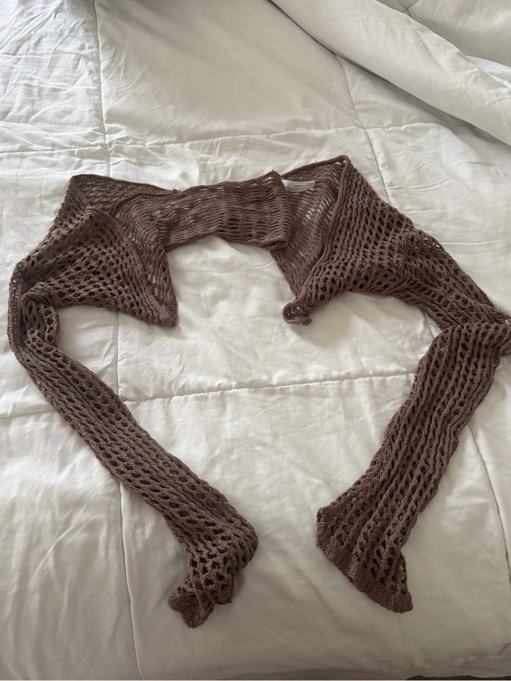 Urban Outfitters Open-Knit Brown Bolero Shrug